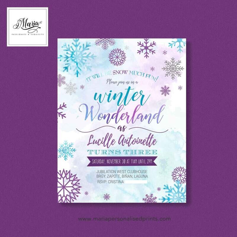 Winter Wonderland Invitation Cards Set of 14