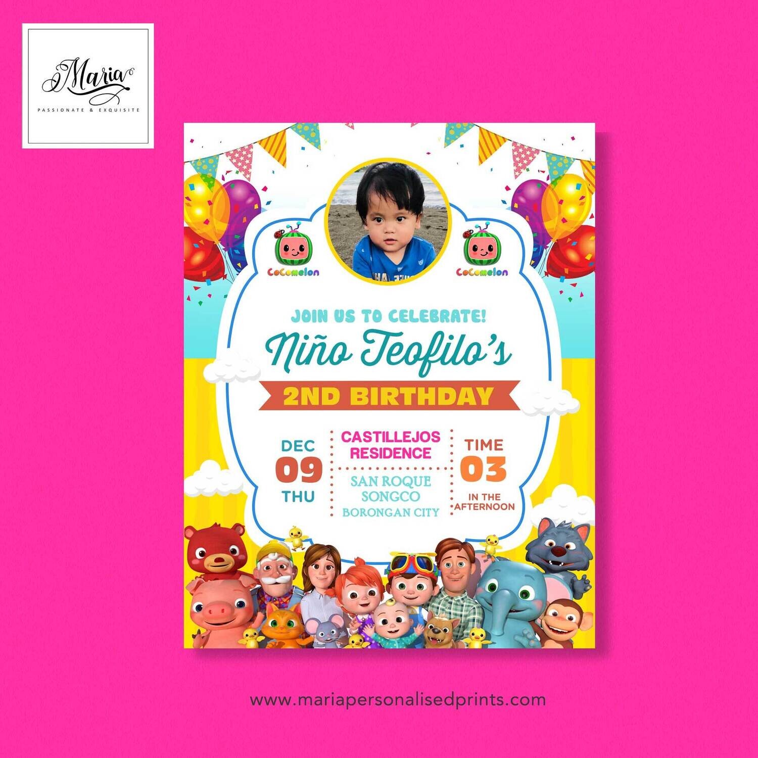 Birthday Invitation Cards Set of 14 - COCOMELON