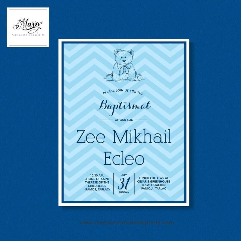 Bear Invitation for Boys Set of 14