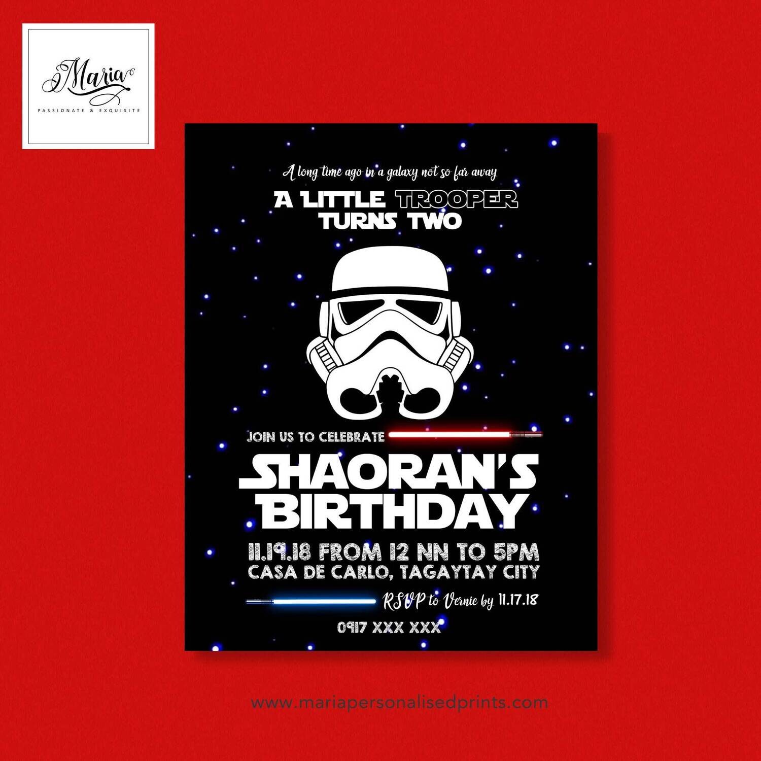 Star Wars Invitation Card Set of 14