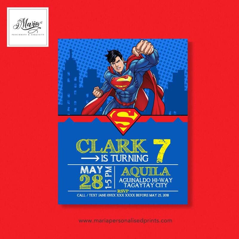 Superman Invitation Card Set of 14