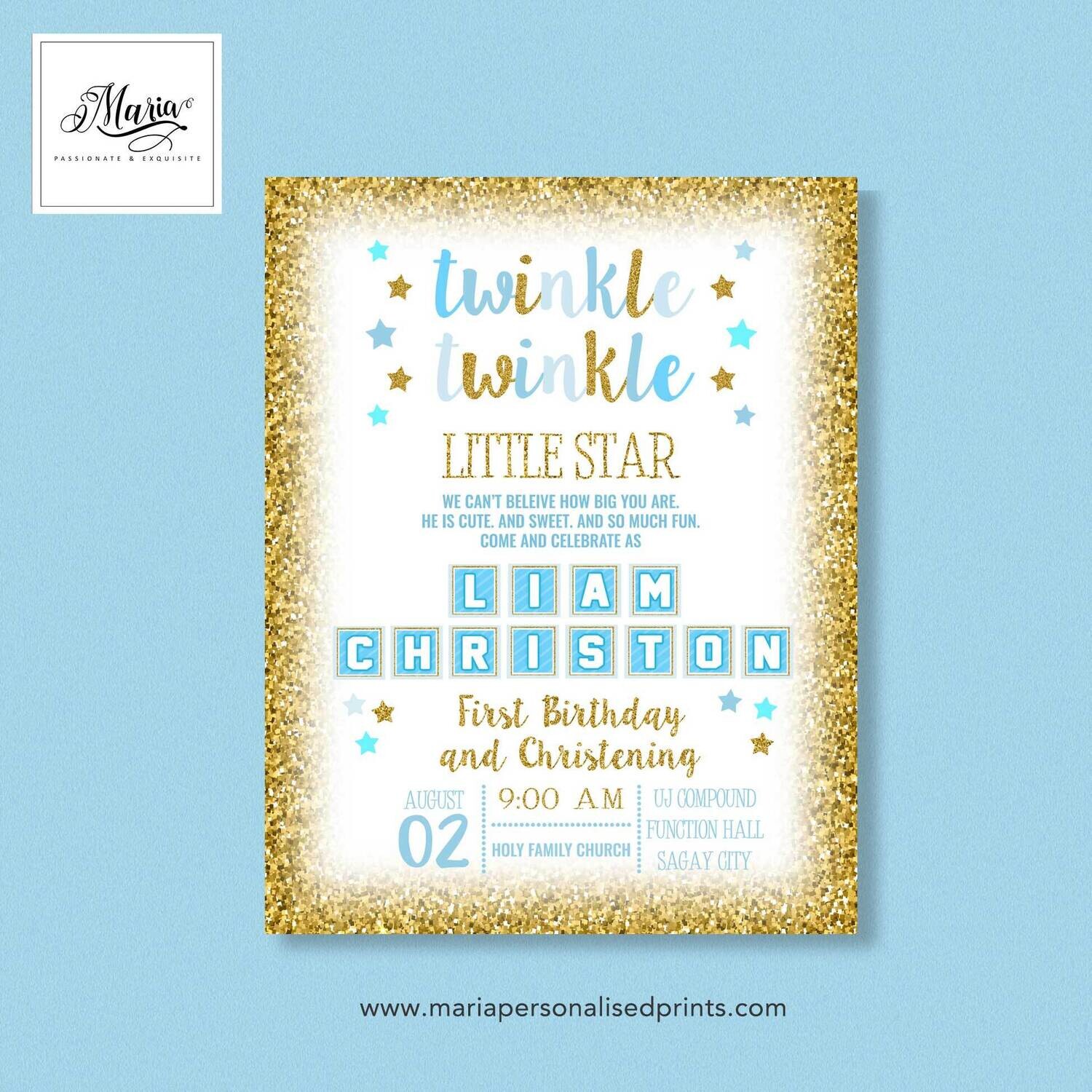 Twinkle Twinkle Invitation Card Set of 14