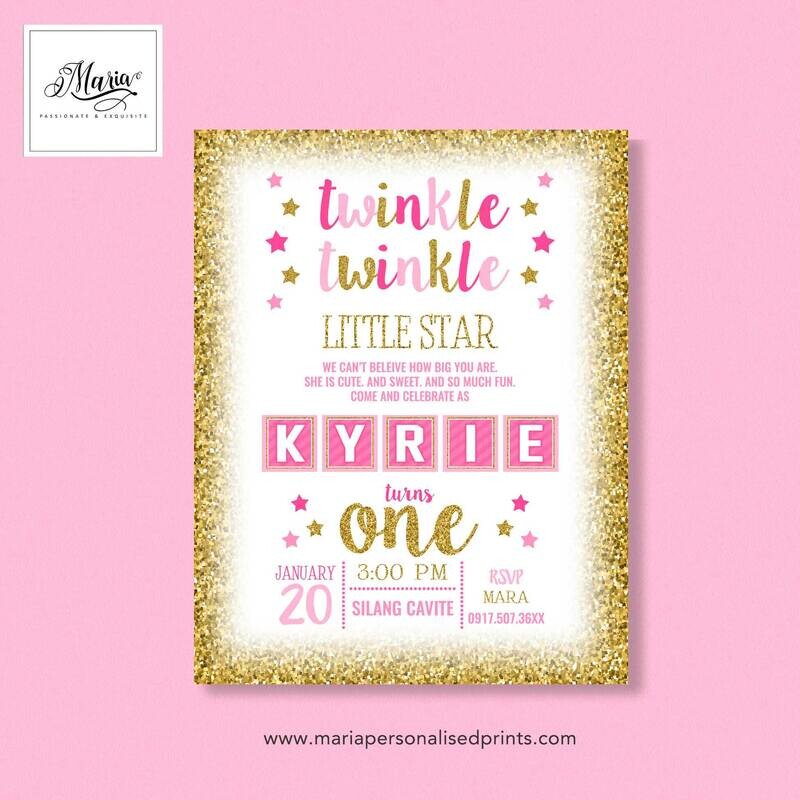Twinkle Twinkle Invitation Card Set of 14