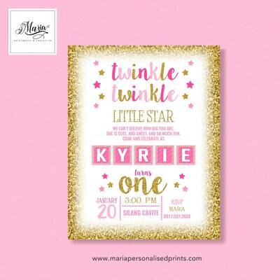 Twinkle Twinkle Invitation Card Set of 14