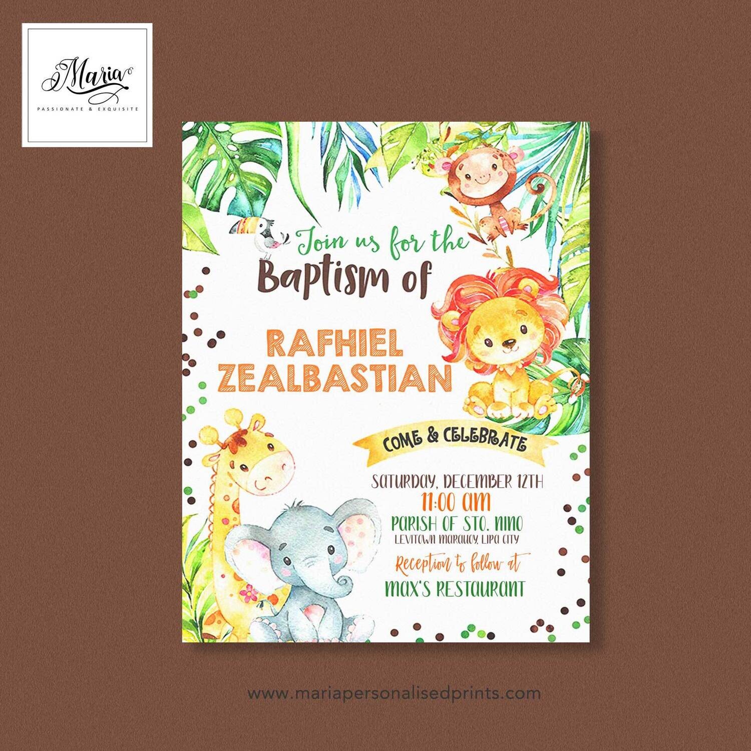 Safari Birthday Invitation Set of 14