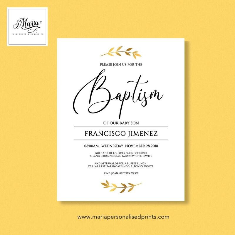 Minimalist Invitation Cards Set of 14