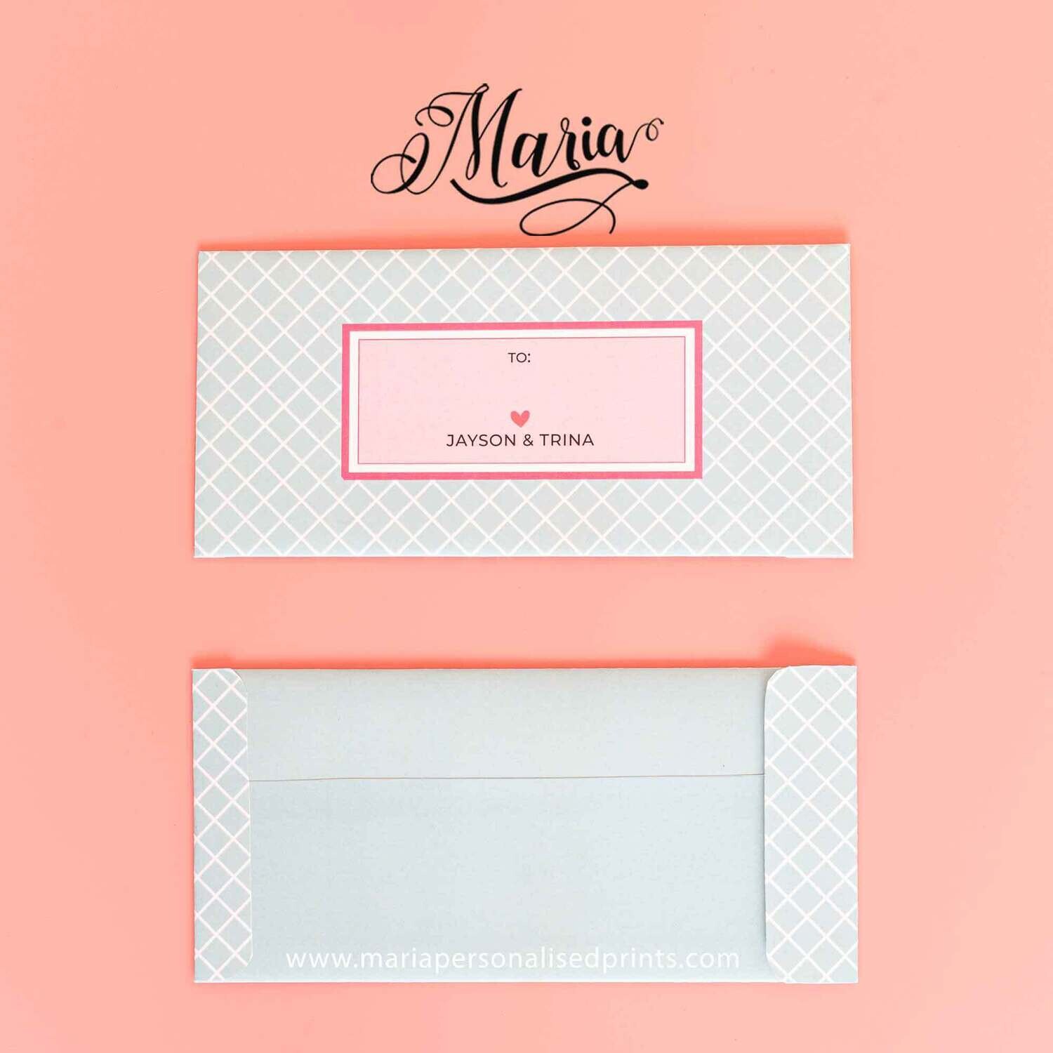 12 Pcs Personalized Money Envelopes Pastel Blue