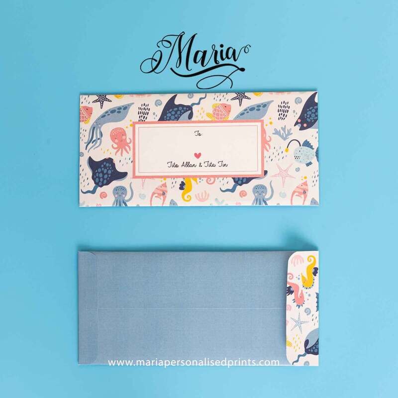 Personalized Money Envelopes Under The Sea B