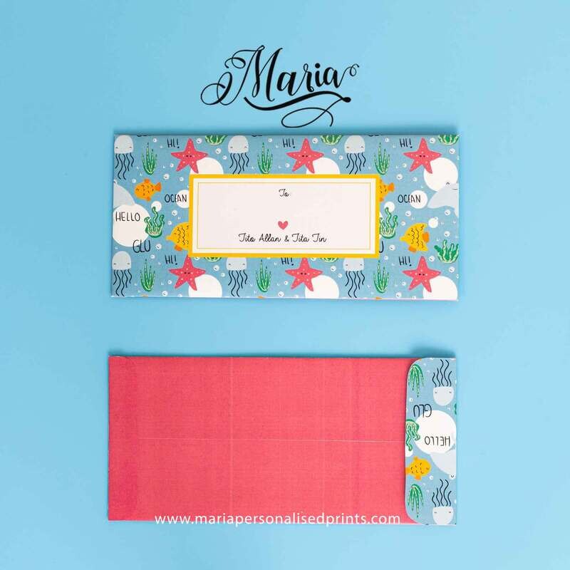 Personalized Money Envelopes Teal Mermaid