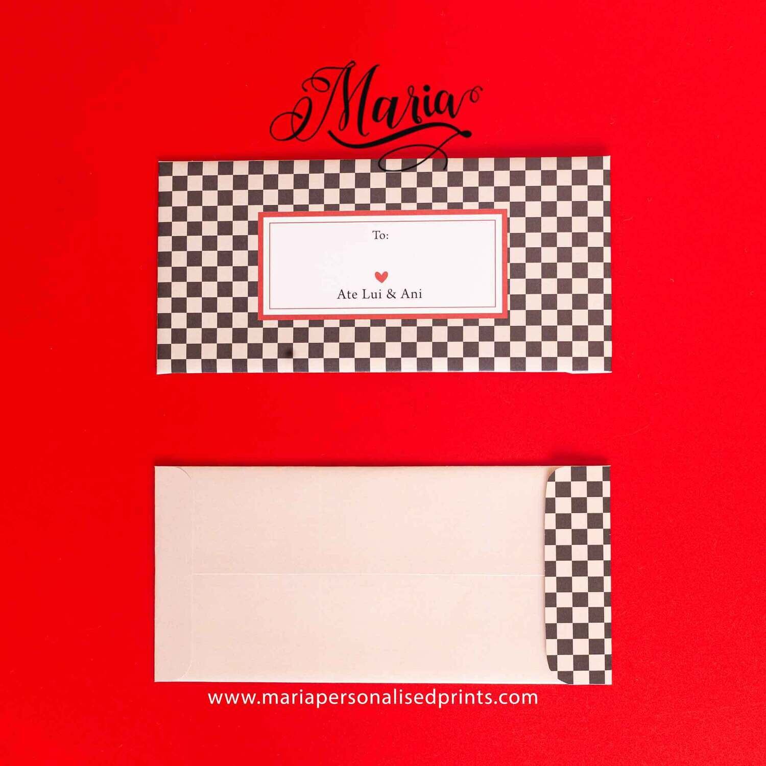 12 Pcs Personalized Money Envelopes Racing Car D