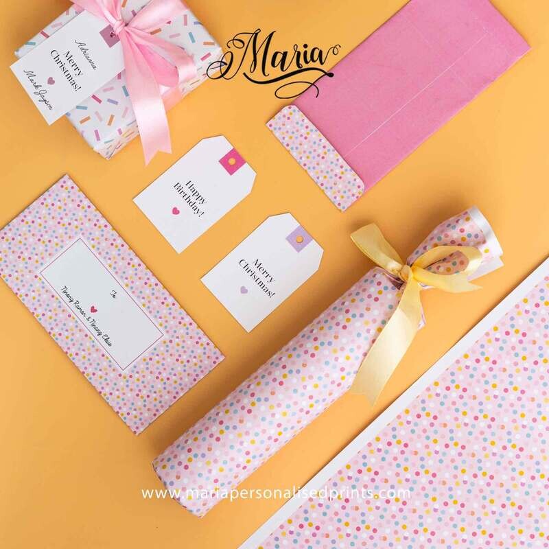 12 Pcs Gift Wrappers Pastel Polkadots
