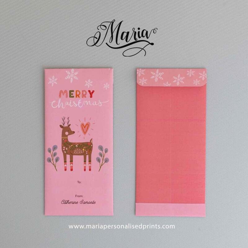 12 Pcs Personalized Christmas Money Envelopes D1
