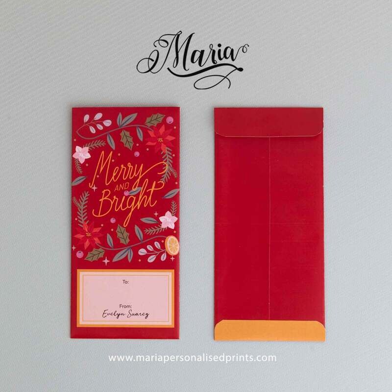 12 Pcs Personalized Christmas Money Envelopes E1
