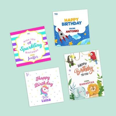 Happy Birthday Gift Tags