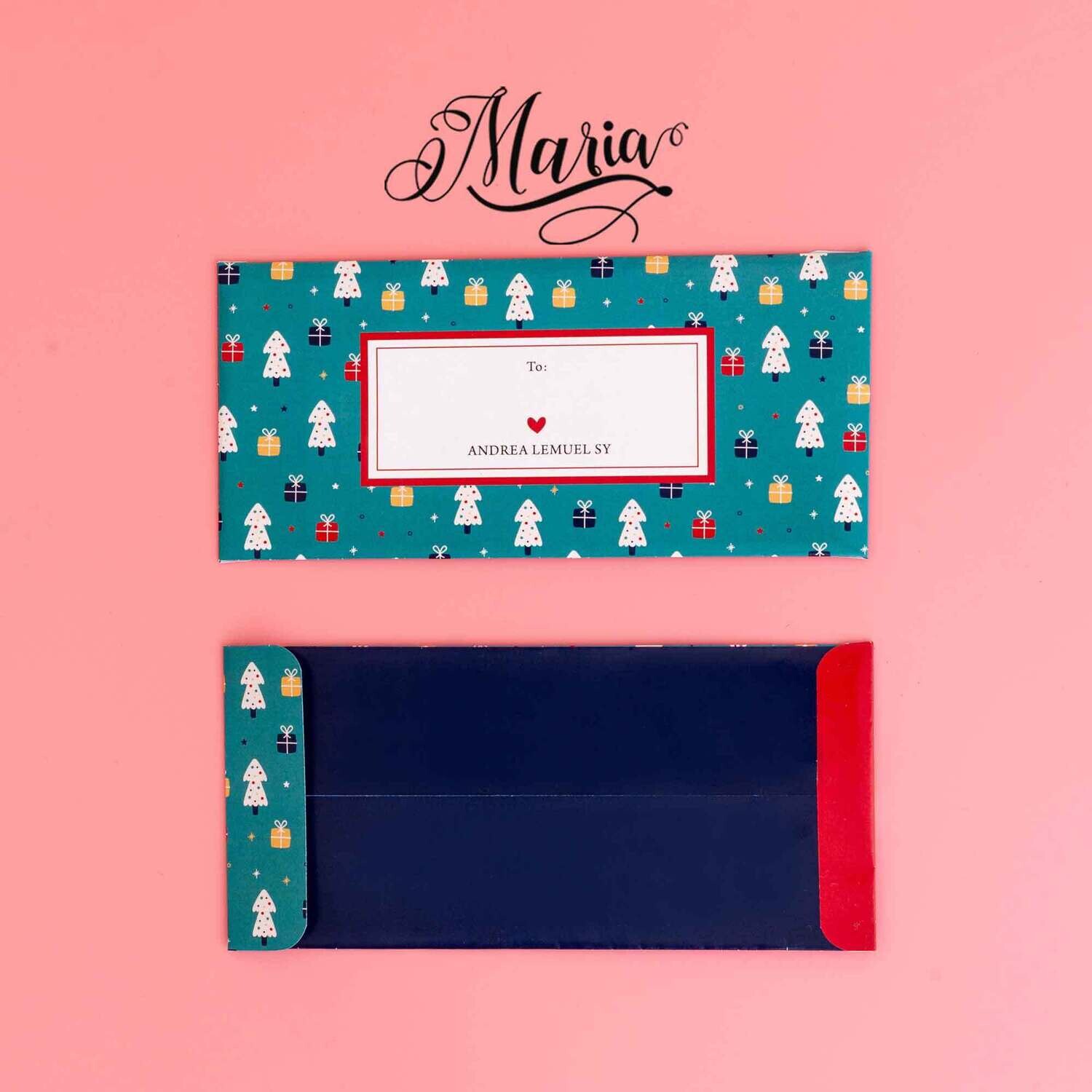 12 Pcs Personalized Christmas Money Envelopes