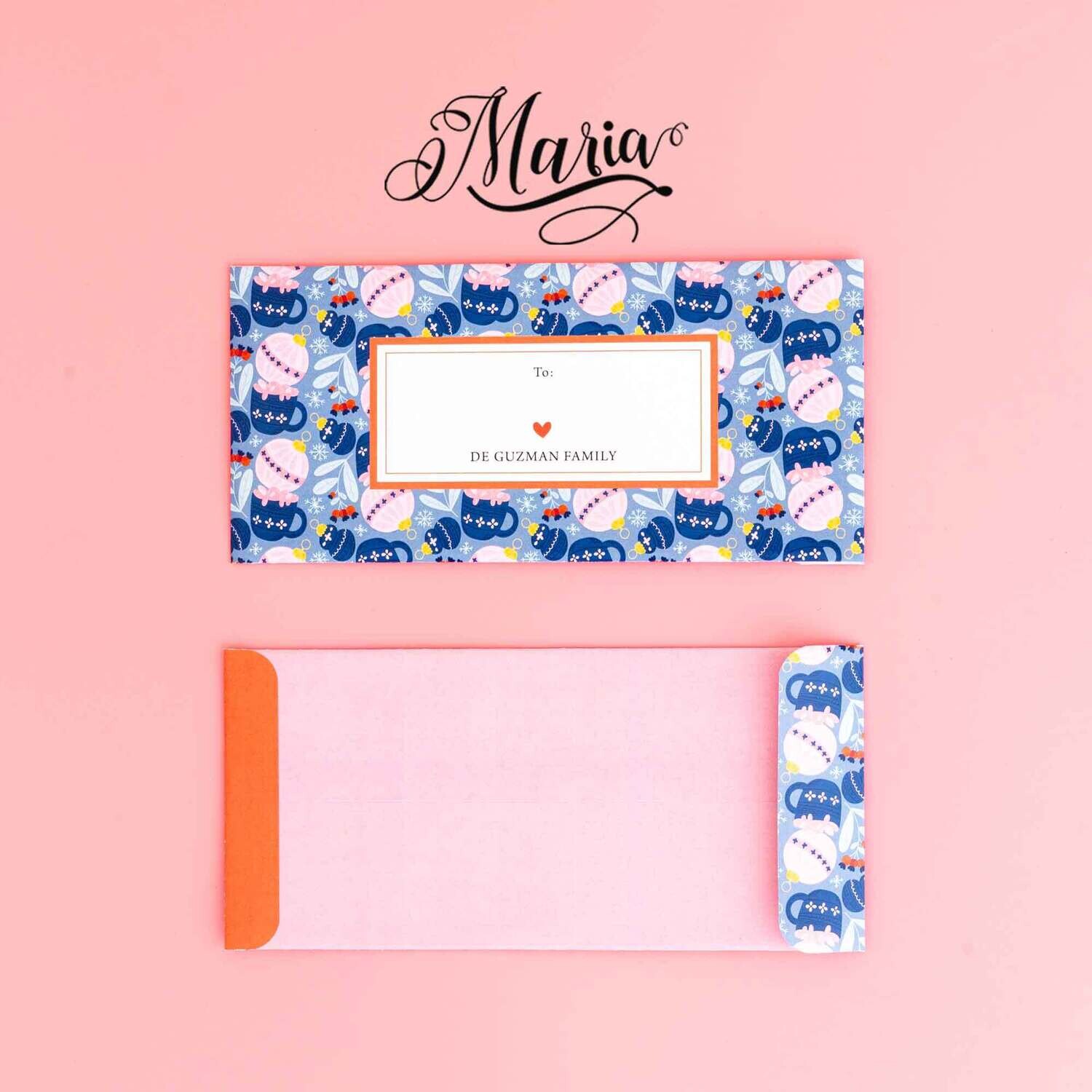 12 Pcs Personalized Christmas Money Envelopes