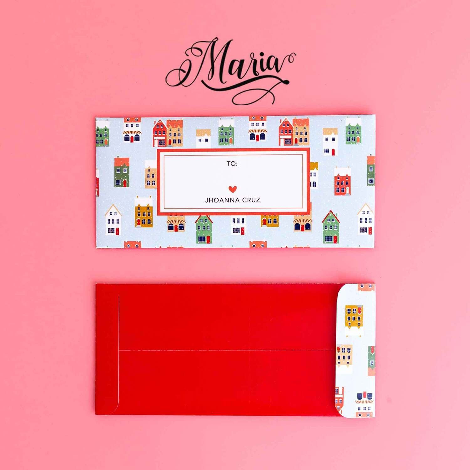 12 Pcs Personalized Christmas Money Envelopes