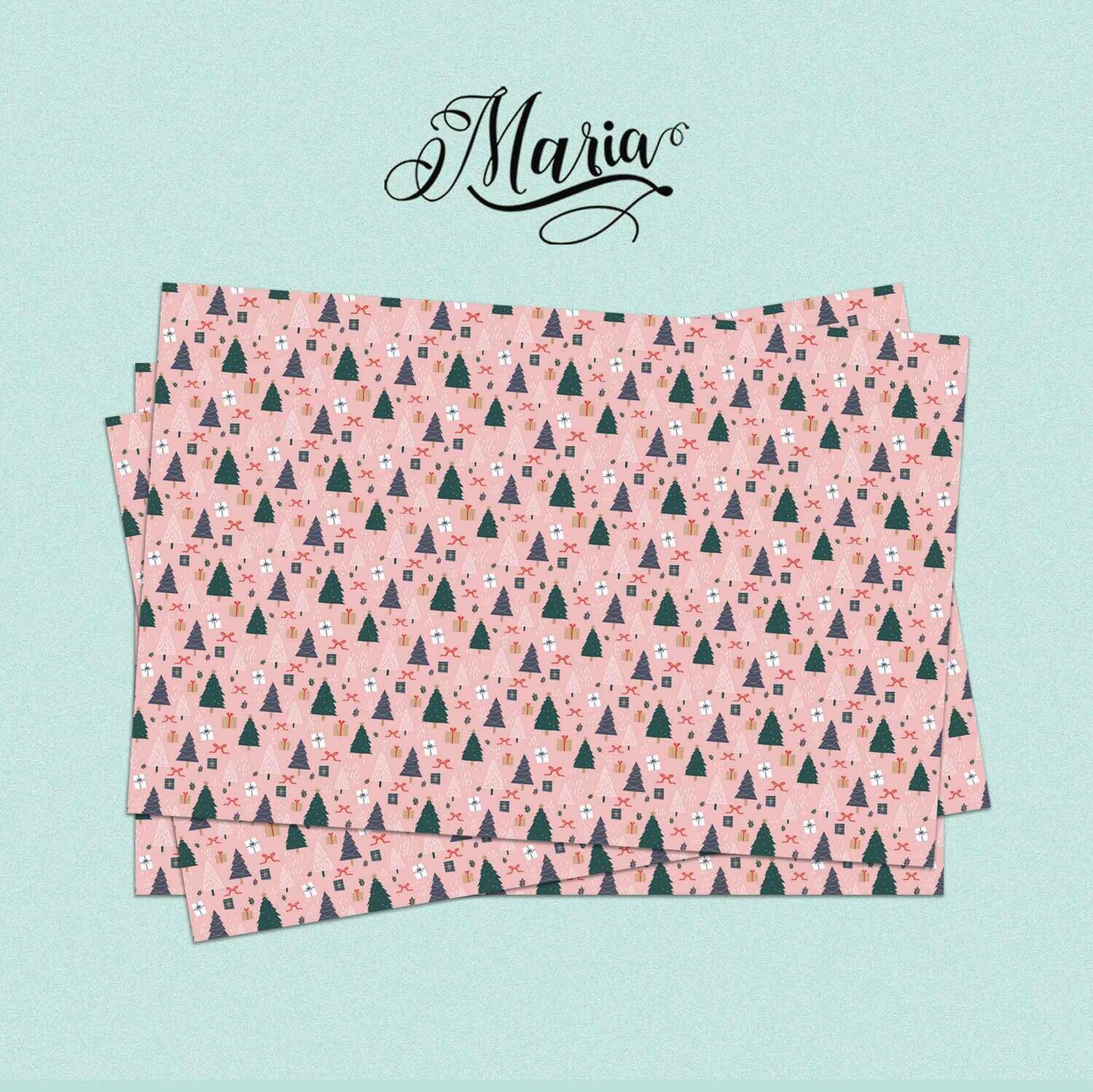 12 Pcs Christmas Gift Wrappers with Personalized Gift Tags C1