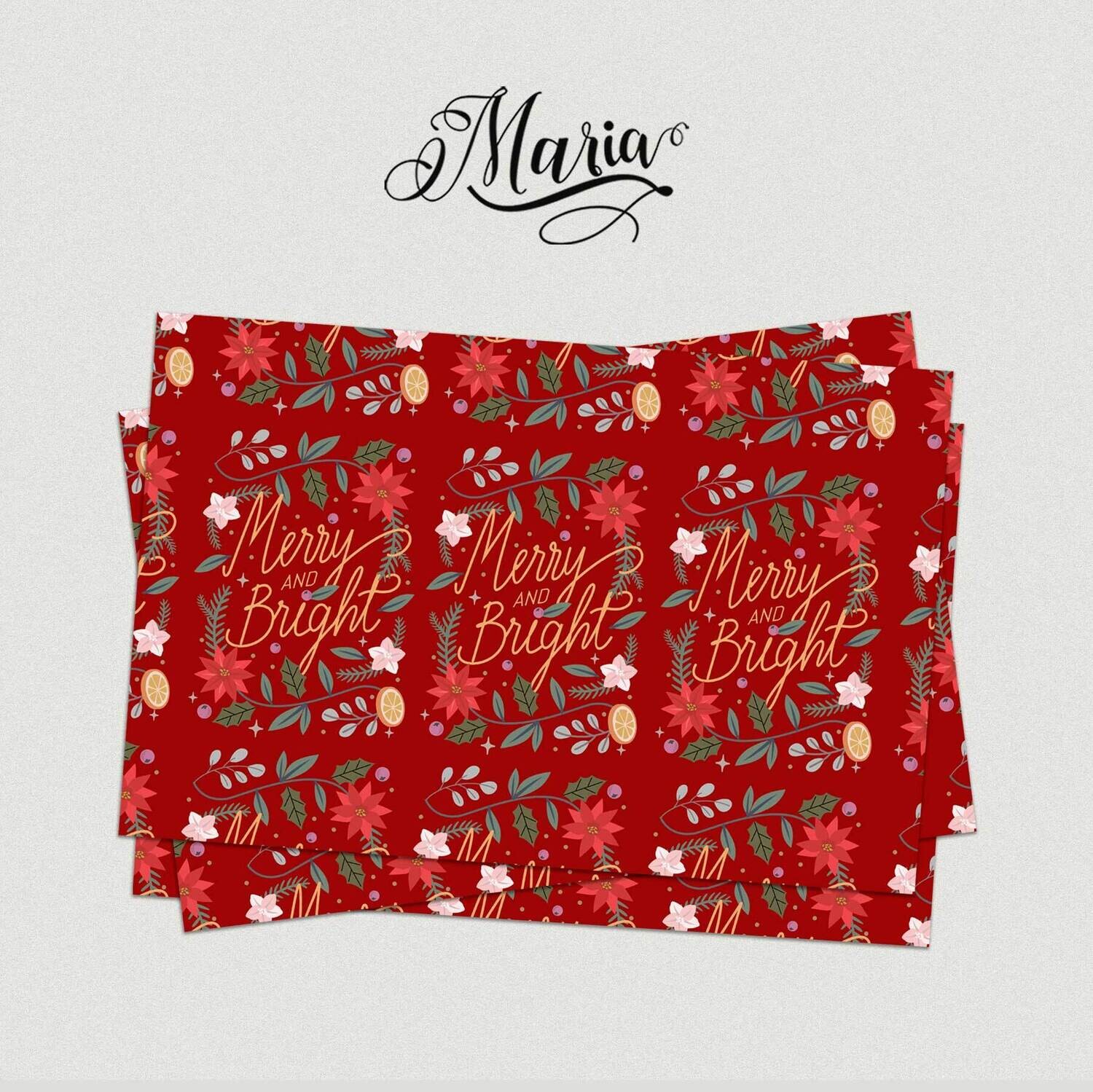 12 Pcs Christmas Gift Wrappers with Personalized Gift Tags E1