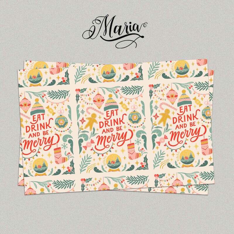 12 Pcs Christmas Gift Wrappers with Personalized Gift Tags A1