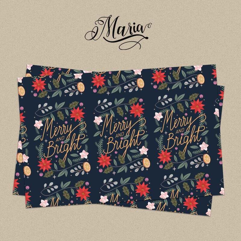 12 Pcs Christmas Gift Wrappers with Personalized Gift Tags G1