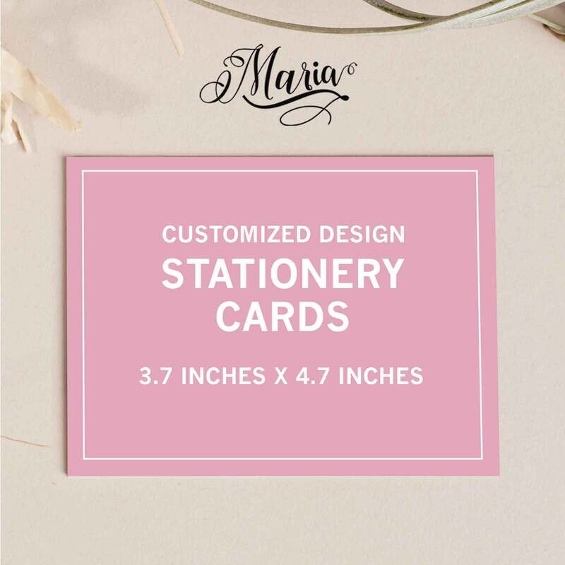 3.7 in x 4.7 in Customized Design Flat Cards