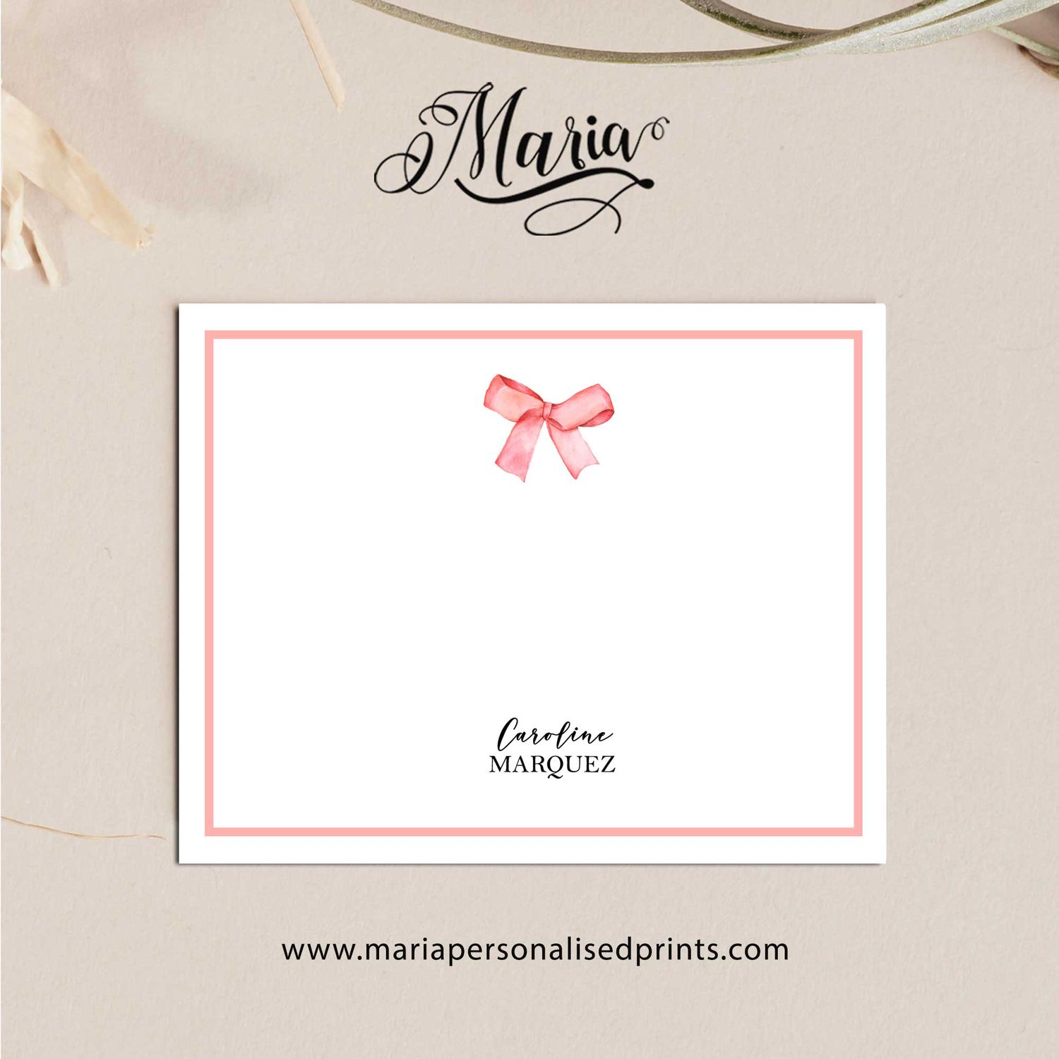 Personalized Note Cards MONOGRAM-L
