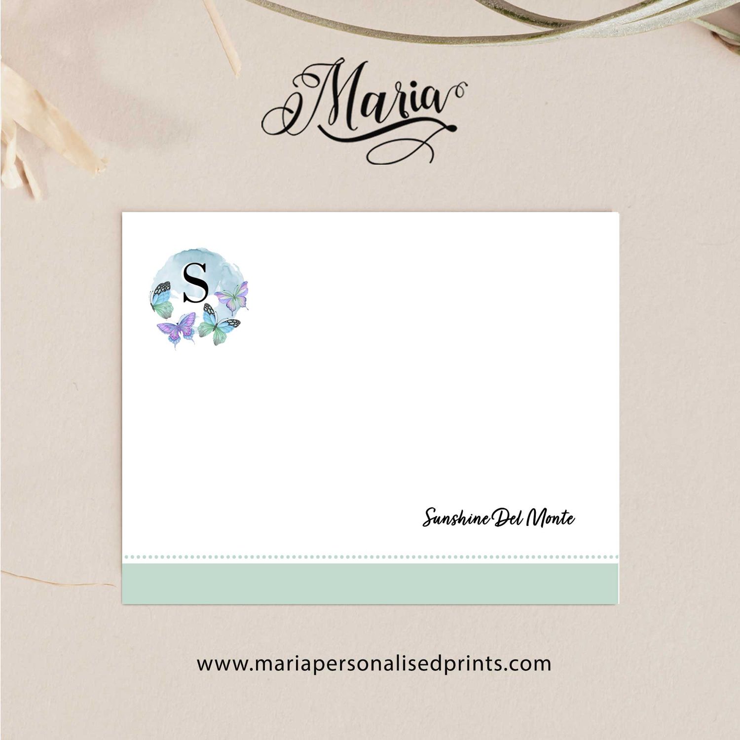 Personalized Note Cards MONOGRAM-Q