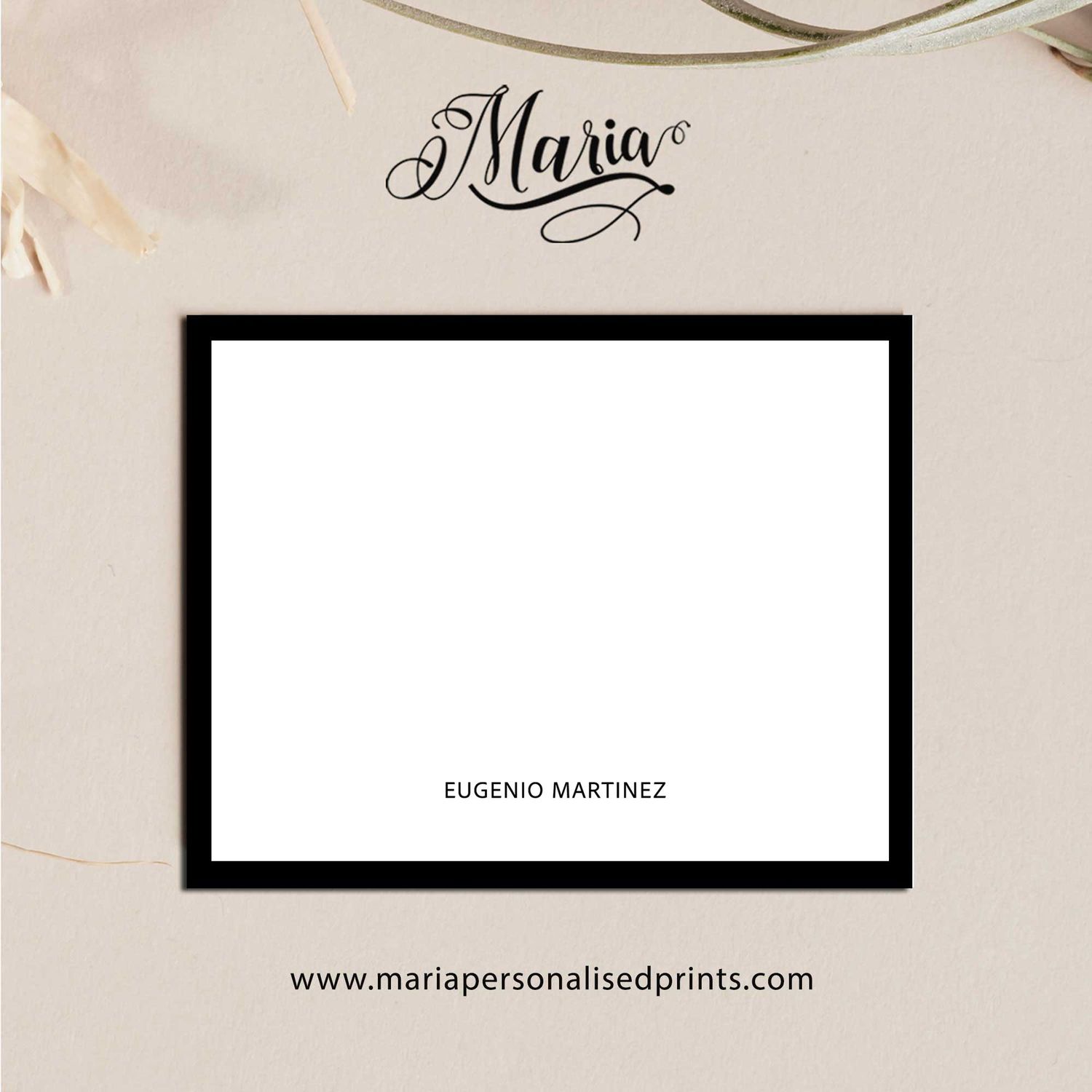 Personalized Note Cards MONOGRAM-V