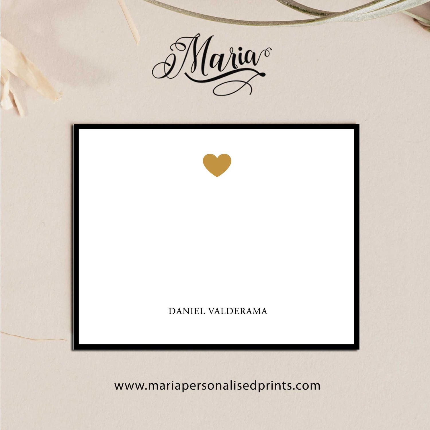 Personalized Note Cards MONOGRAM-X