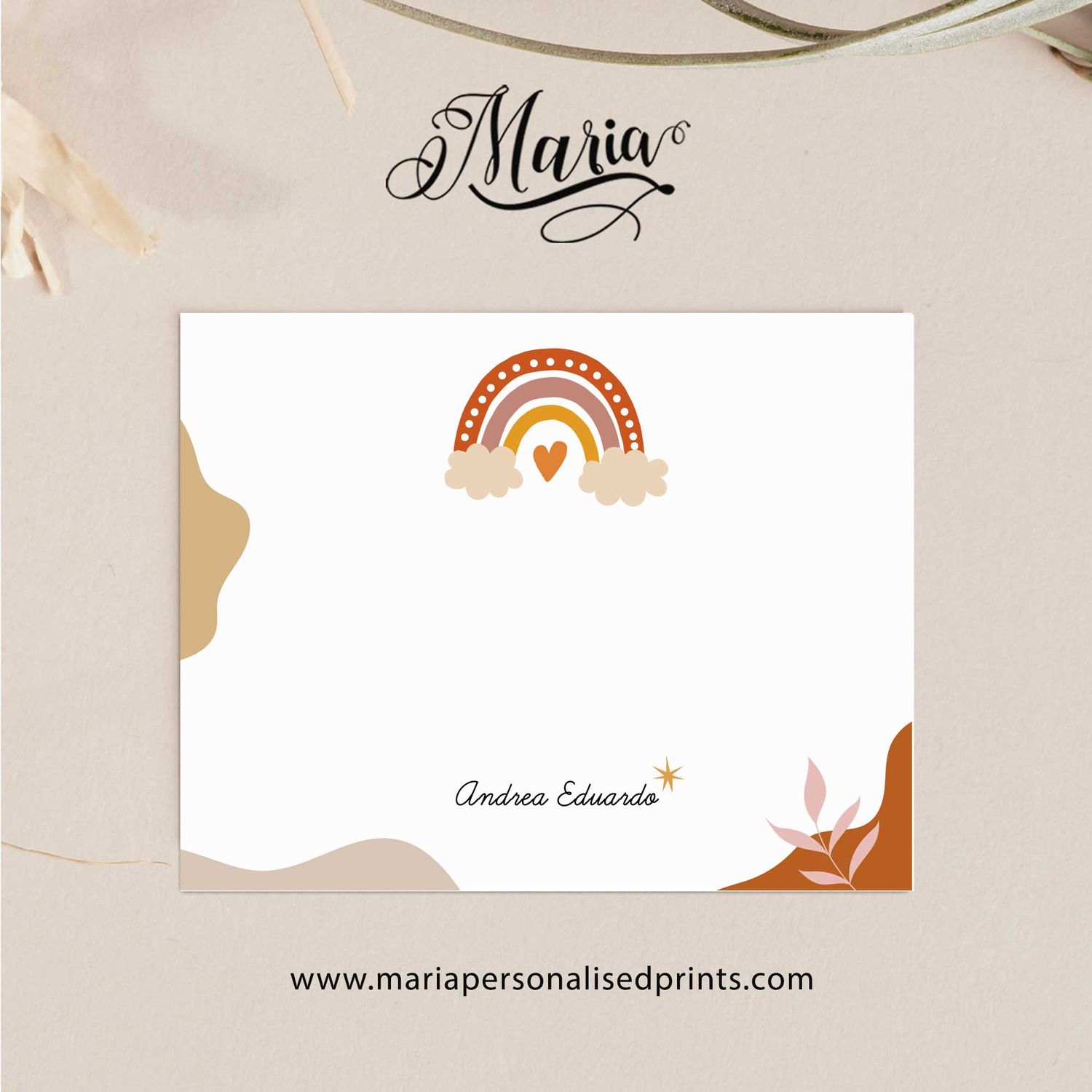 Personalized Note Cards MONOGRAM-R