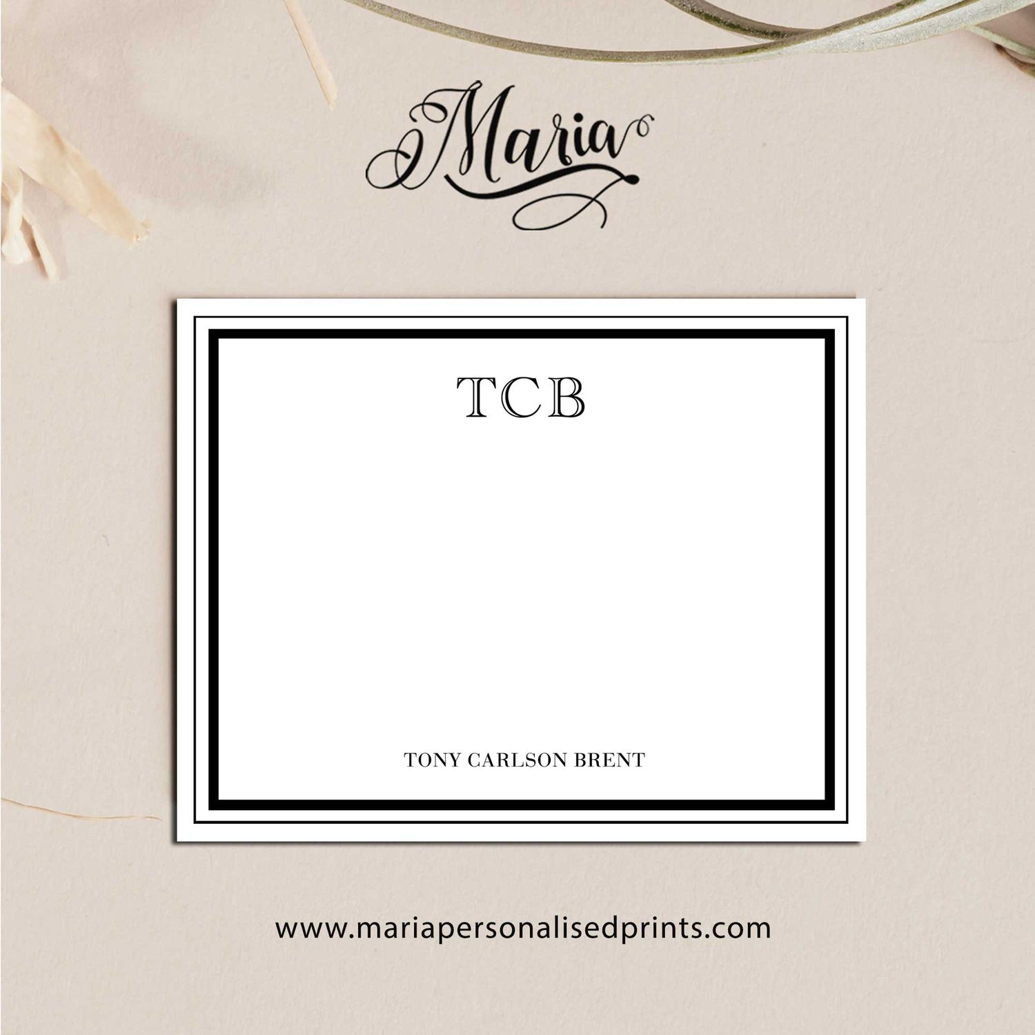 Personalized Note Cards MONOGRAM-Y