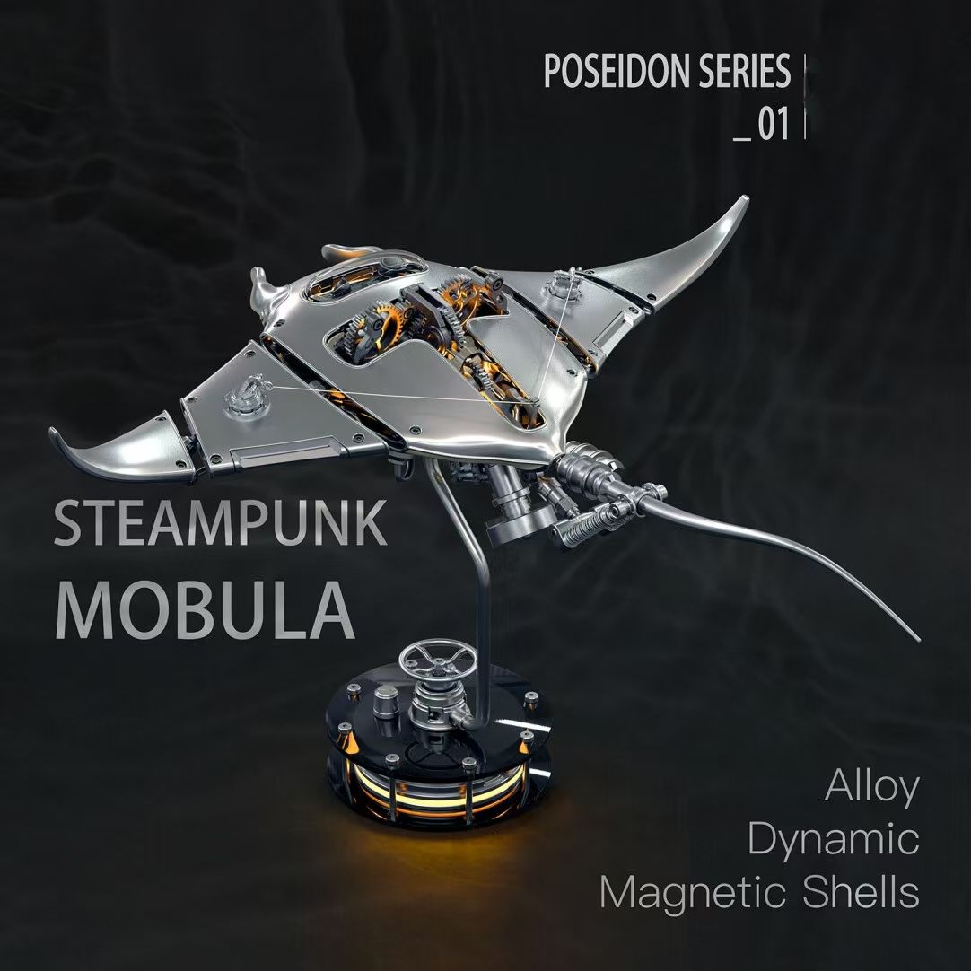 nautilus toy   Metal Assembly Mechanical toy Punk Devil Fish Ornament Handmade Gift Alloy toy