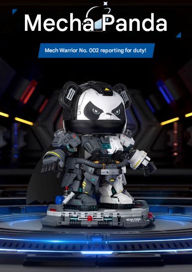 NAUTILUS TOY Mech Panda 002 Building Block Trendy Play Assembled Toy Model