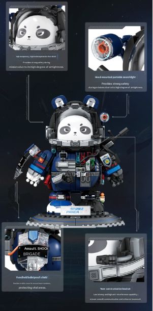 NAUTILUS TOY Assault Panda 004  Assembled Building Blocks Toy