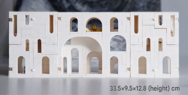 Nautilus Toy Kamen City Transformation Series White Castle Building Blocks 08