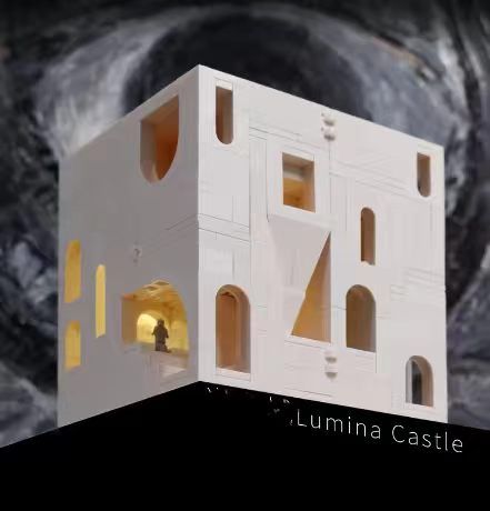 Nautilus Toy lumina castle Transformation Series White Castle Building Blocks 06
