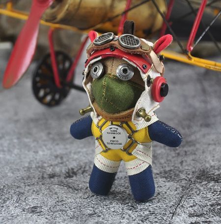 NAUTILUS TOY Steam Elf Pilot Dog  RED Backpack Pendant Gift