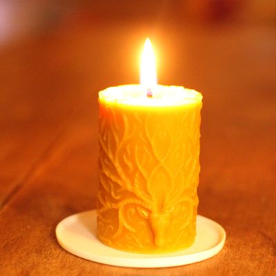 Kernos d'or, bougie artisanale en cire d'abeille