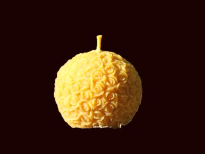 Rosa arcana d'or bougie artisanale en cire d'abeille