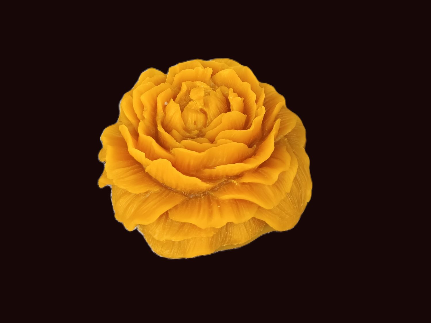 Lysandra d'or, bougie artisanale en cire d'abeille