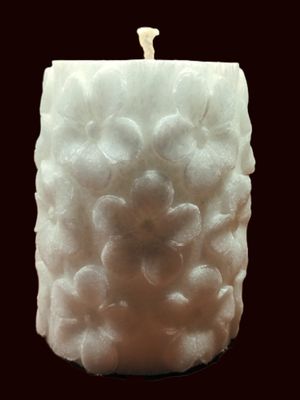 Cléone blanche, bougie artisanale en cire végétale d'olive