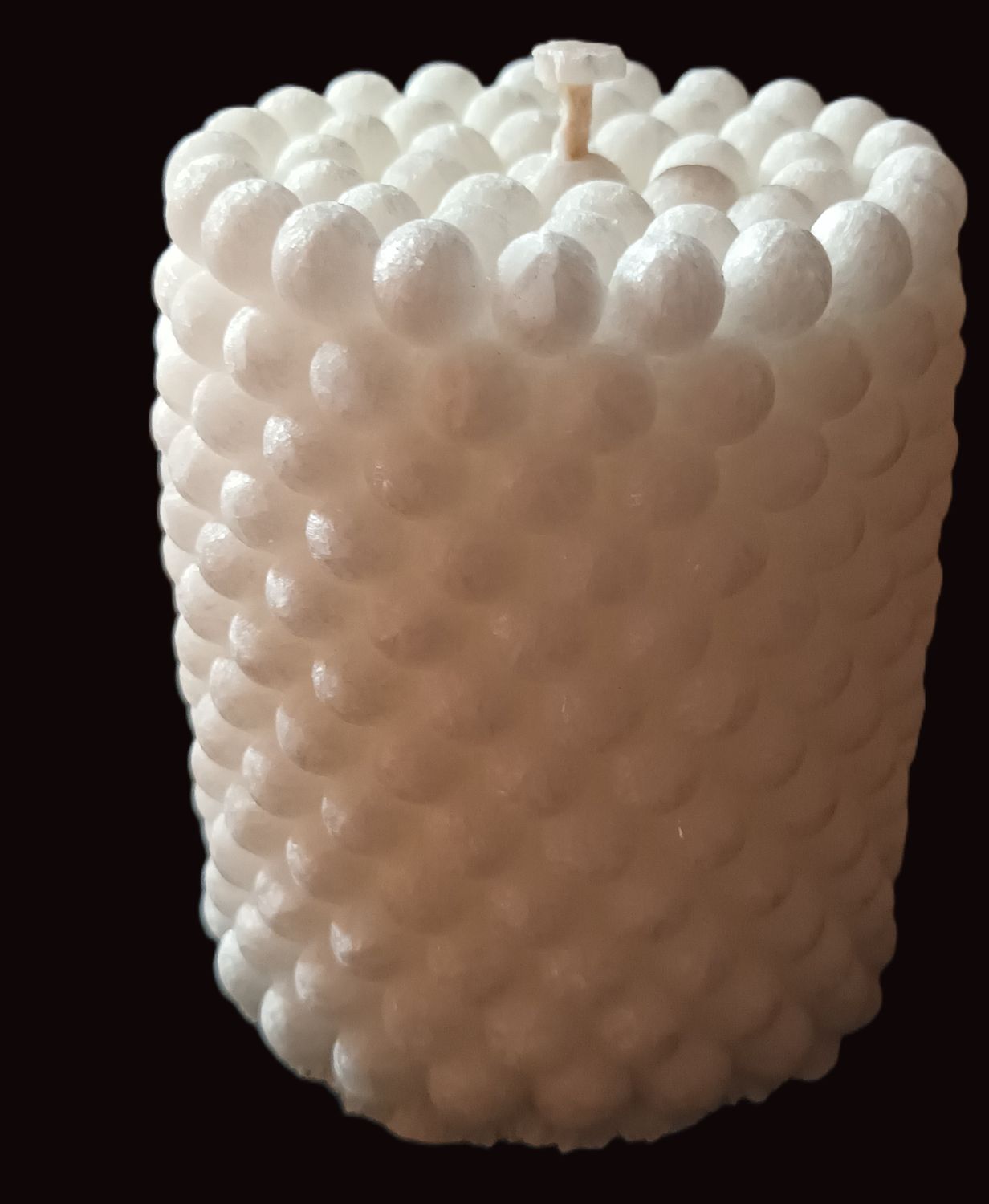 Aphrodite la blanche, bougie artisanale en cire végétale d'olive