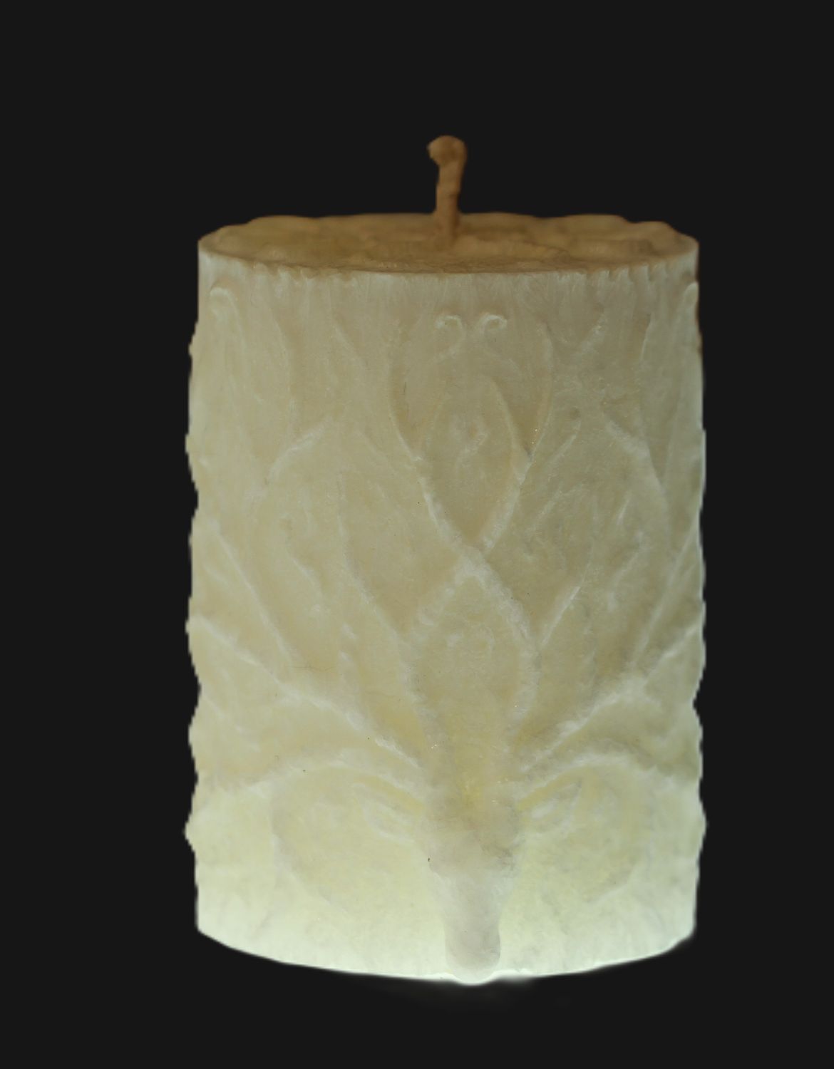 Kernos blanc, bougie artisanale en cire végétale d'olive