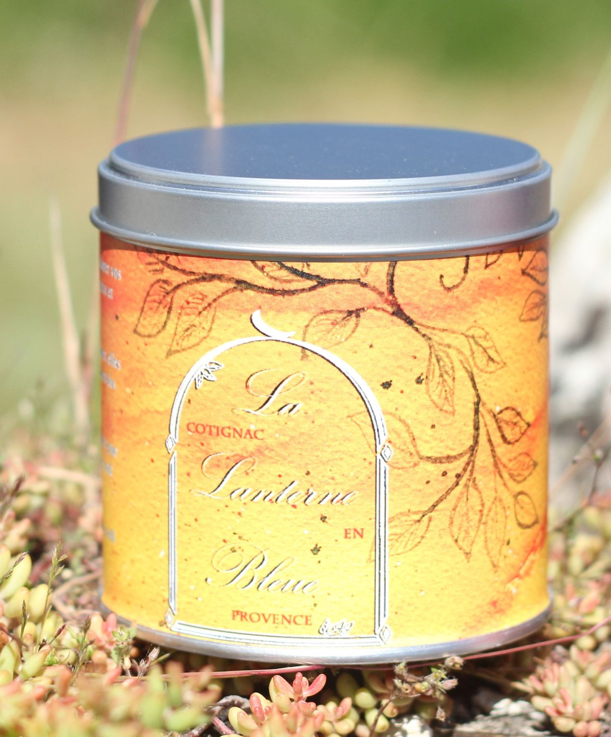 Hélios, boite à thé métal illustrée aquarelle florale