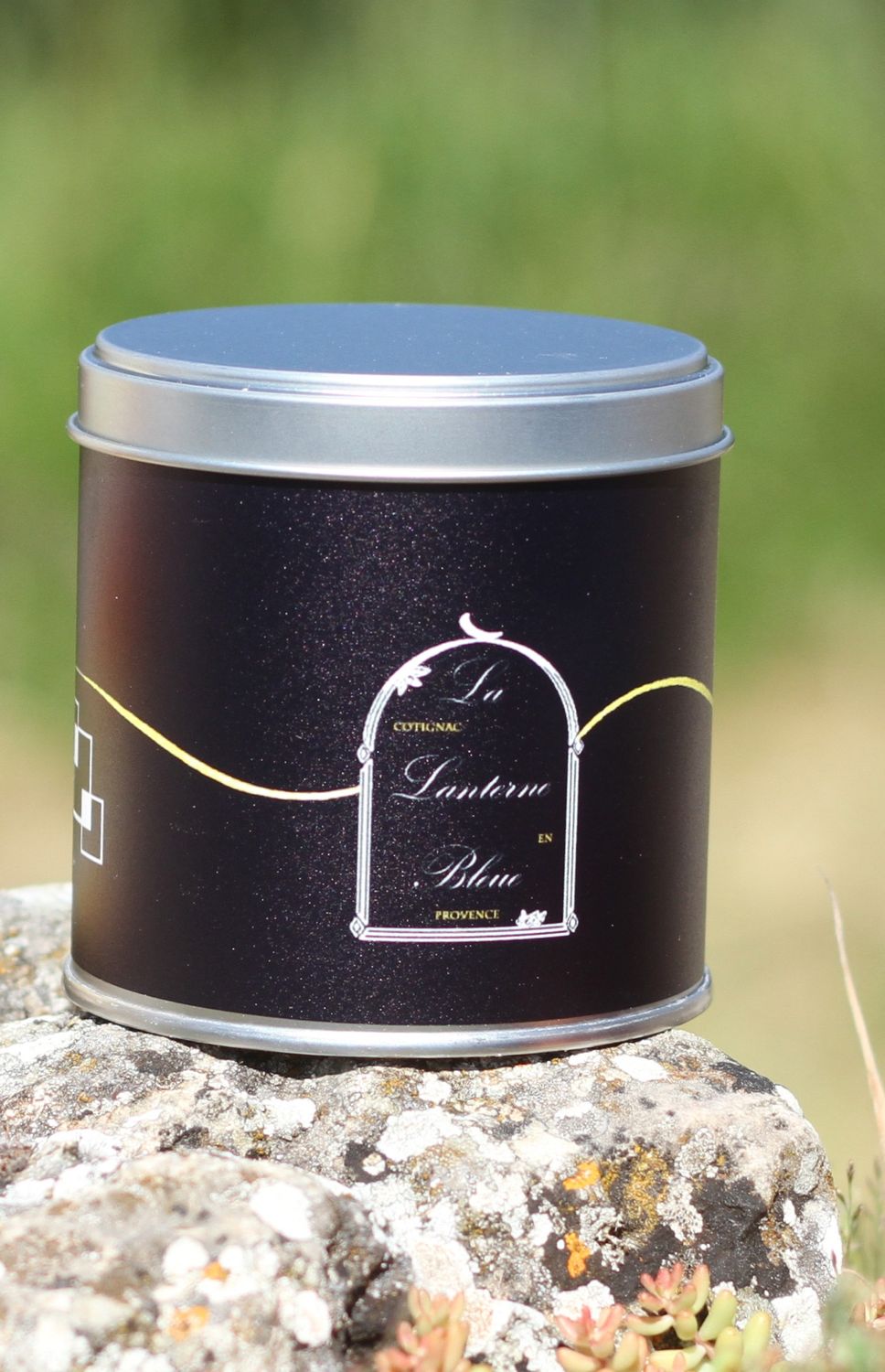 Tao, boite à thé métal illustrée noire