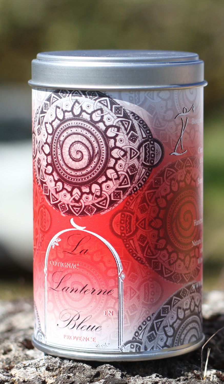 Omkara, boite à thé métal illustrée mandala