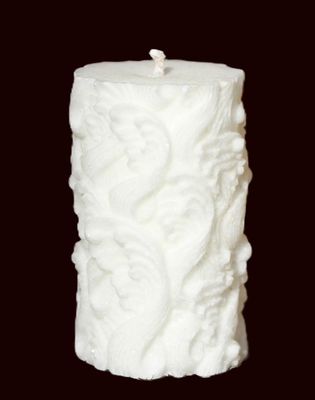 Cassiopée la blanche, bougie artisanale en cire végétale d'olive