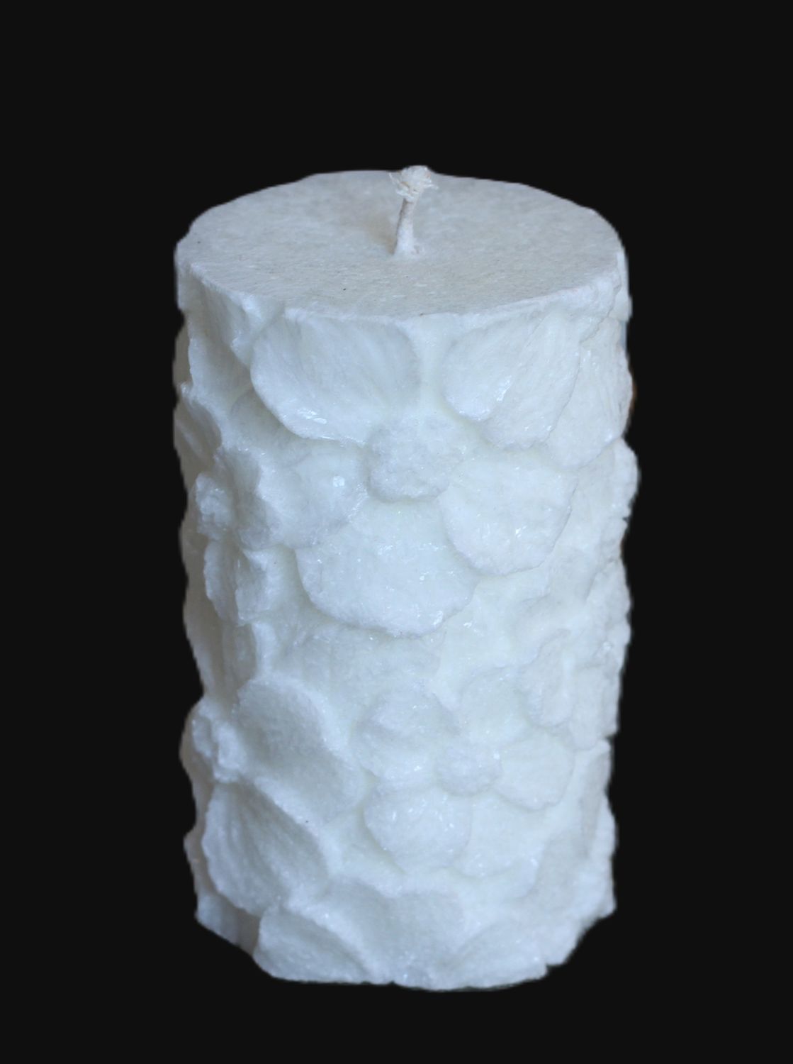 Cléone la grande blanche, bougie artisanale en cire végétale d'olive