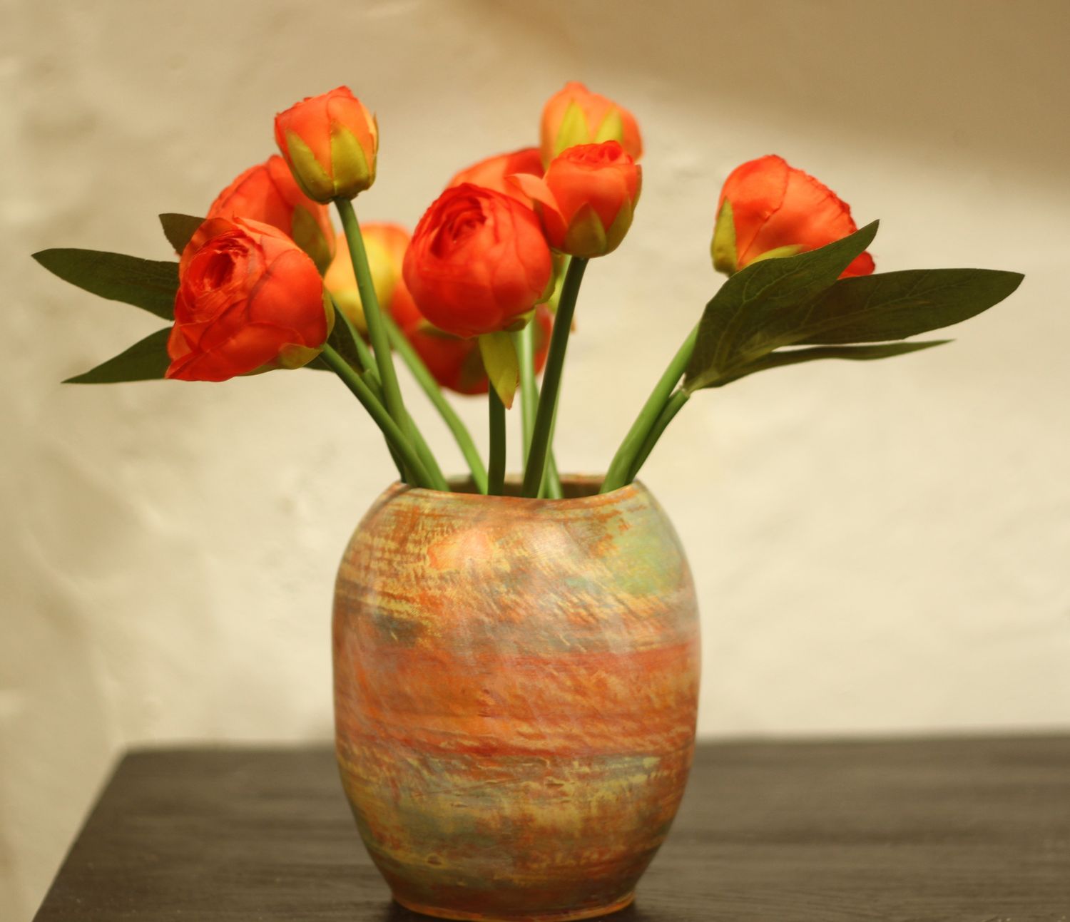 Vase coloré en grès